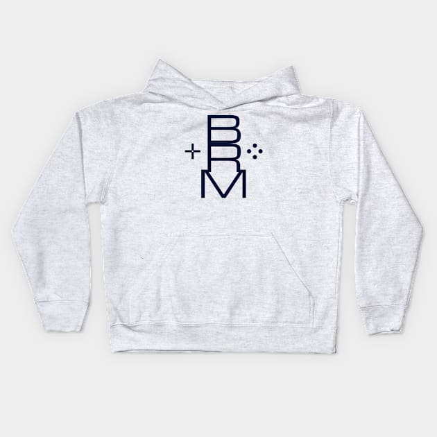 Boss Rush Media Letter Logo Vertical Blue Kids Hoodie by Boss Rush Media | Boss Rush Network